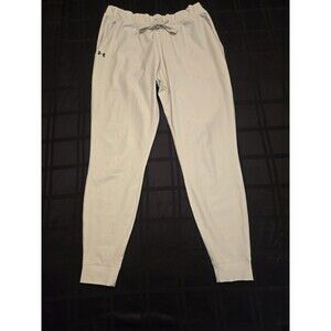 Under Armour White Jogger Pants Size Medium Drawstring Pockets